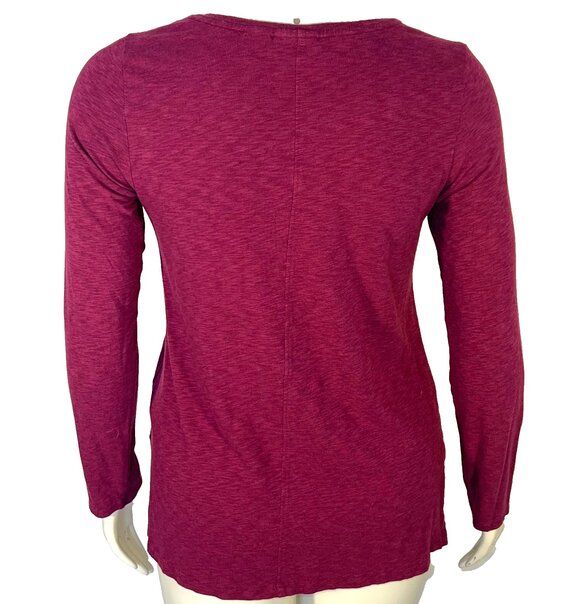 Sigrid Olsen Tee Shirt Tunic Womens M Dark Heathered Red Long Sleeve - Picture 7 of 11